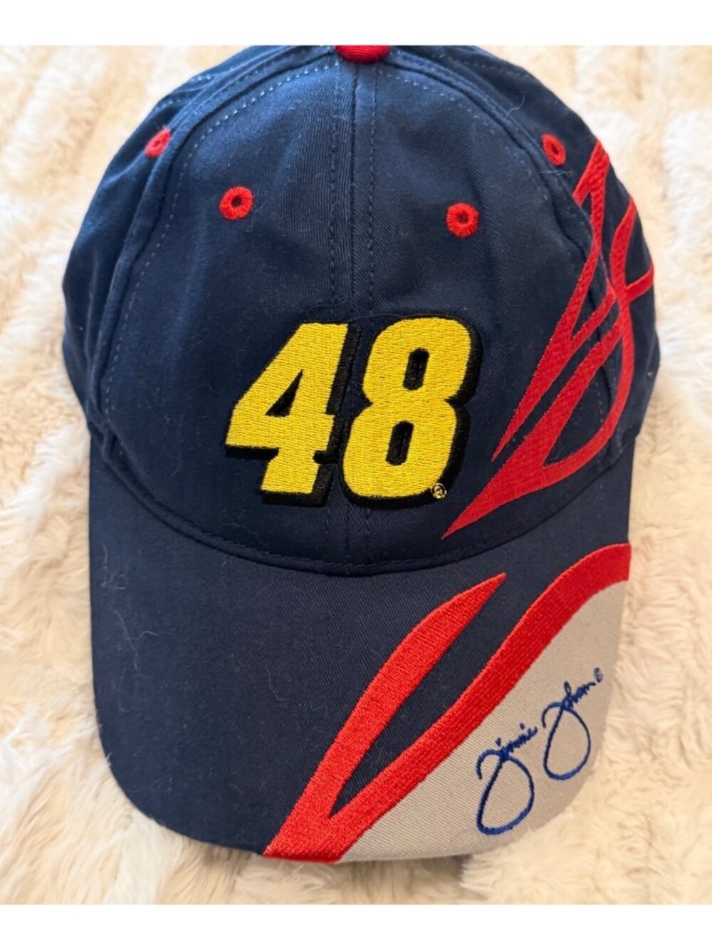 Winners Circle Team NASCAR Racing Blue Adjustable Ball Cap Jimmie Johnson #48